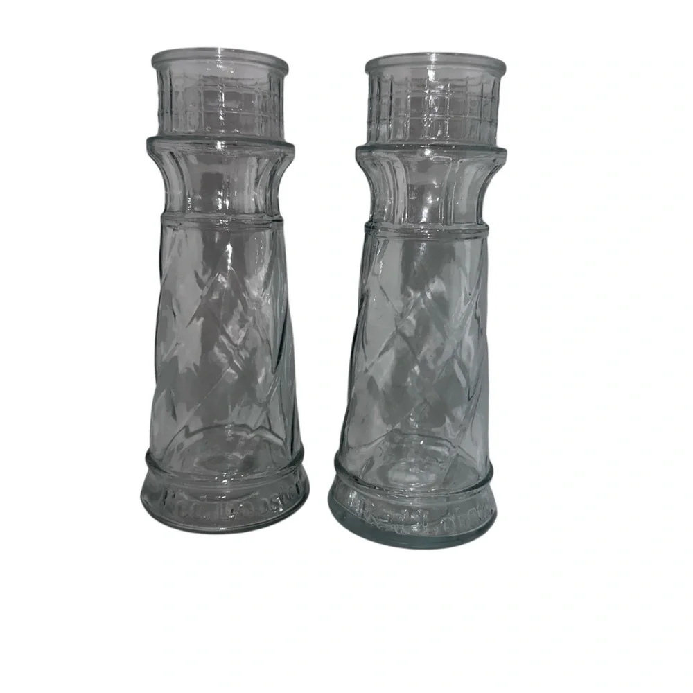 Vintage Red Lobster Lighthouse Vase set of‎ 2